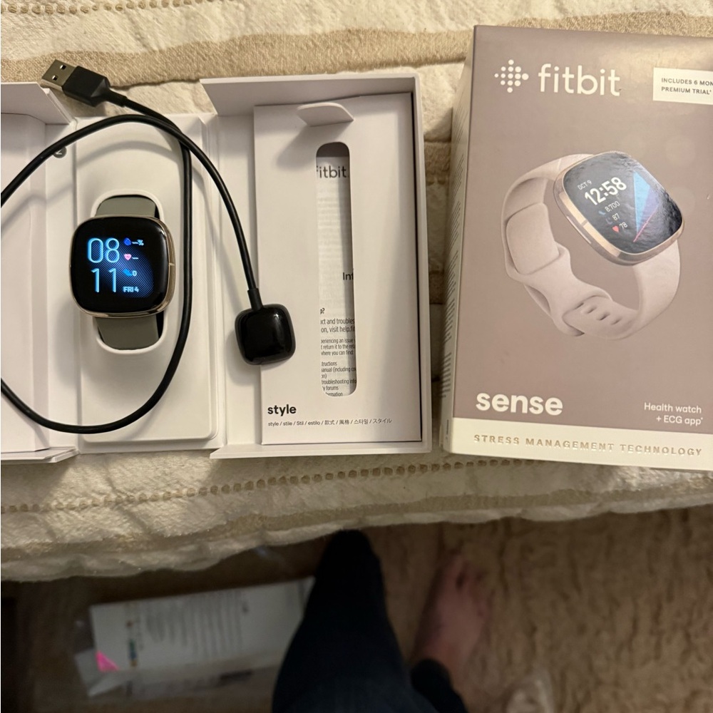 Fitbit Sense Smartwatch - Black and Silver